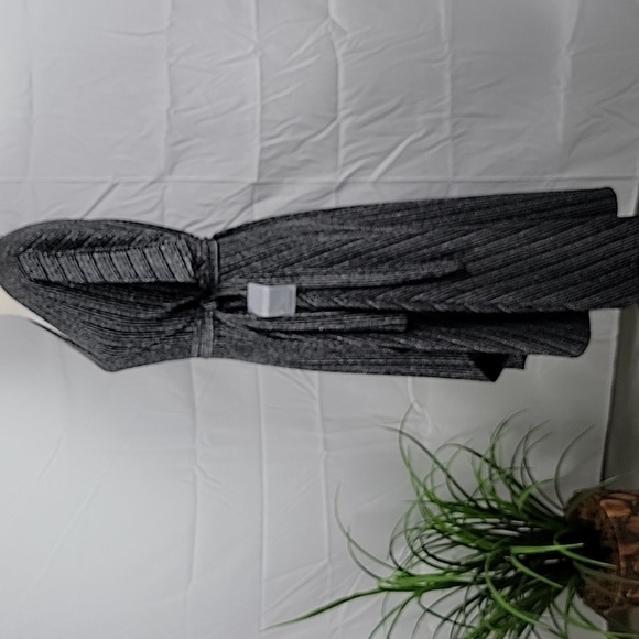 Spense Size XS Metallic Black & Silver Raglan Sleeve Belted Dress, NEW with Tag - Picture 4 of 16